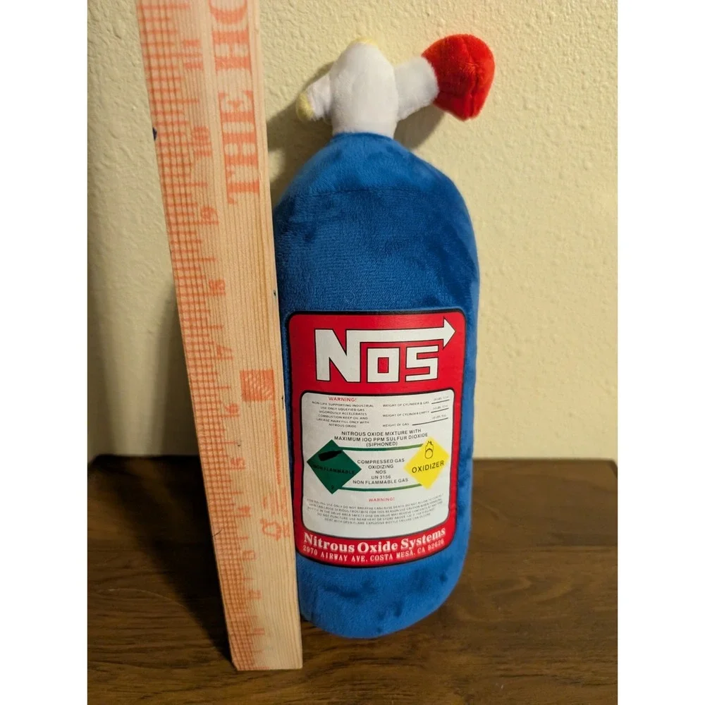 Nitrous Oxide Plush NOS Bottle Soft Pillow Car Decor Backrest Fast And Furious
